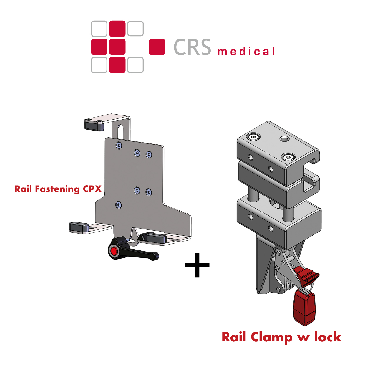 CRS Medical Rail Fastening CPX + Rail_Clamp_w_lock bei meetB Medizintechnik